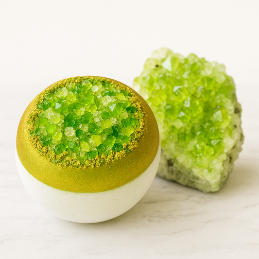 Peridot |Hand-painted| Geode Bath Bomb