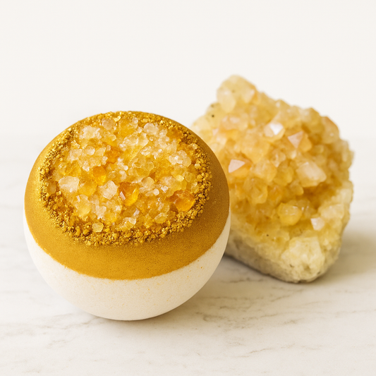 Citrine |Hand-painted| Geode Bath Bomb