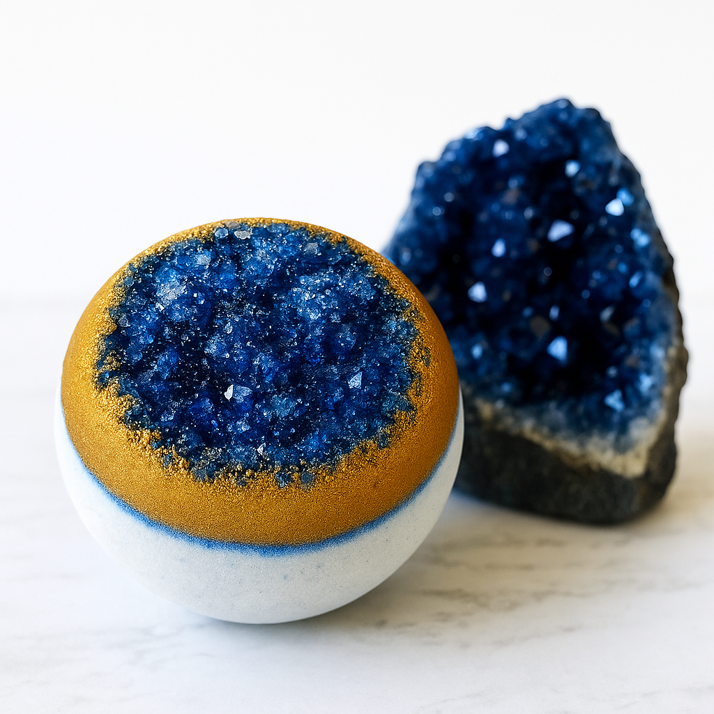 Sapphire |Hand-painted| Geode Bath Bomb