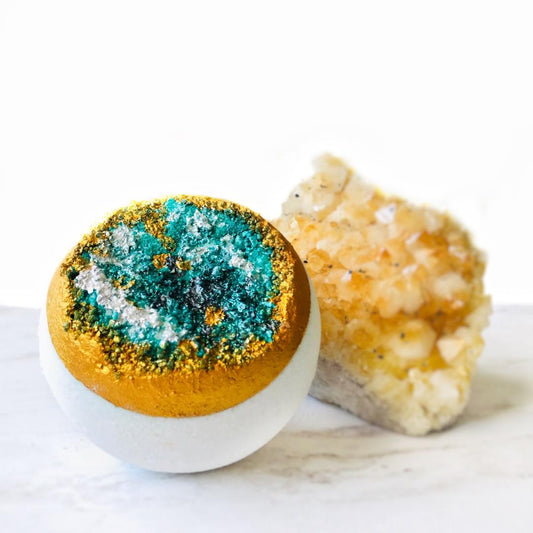 Turquoise |Hand-painted| Geode Bath Bomb